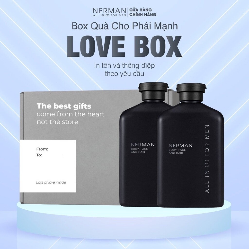 Quà tặng cho nam Love Box – Hộp quà in thông điệp