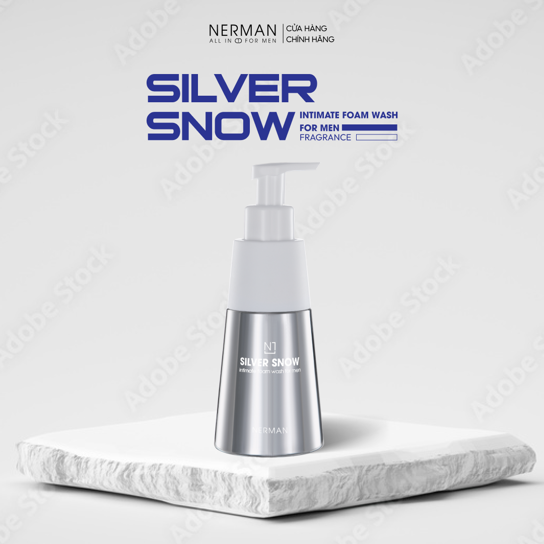Dung dịch vệ sinh nam giới tạo bọt Nano bạc Nerman Silver Snow