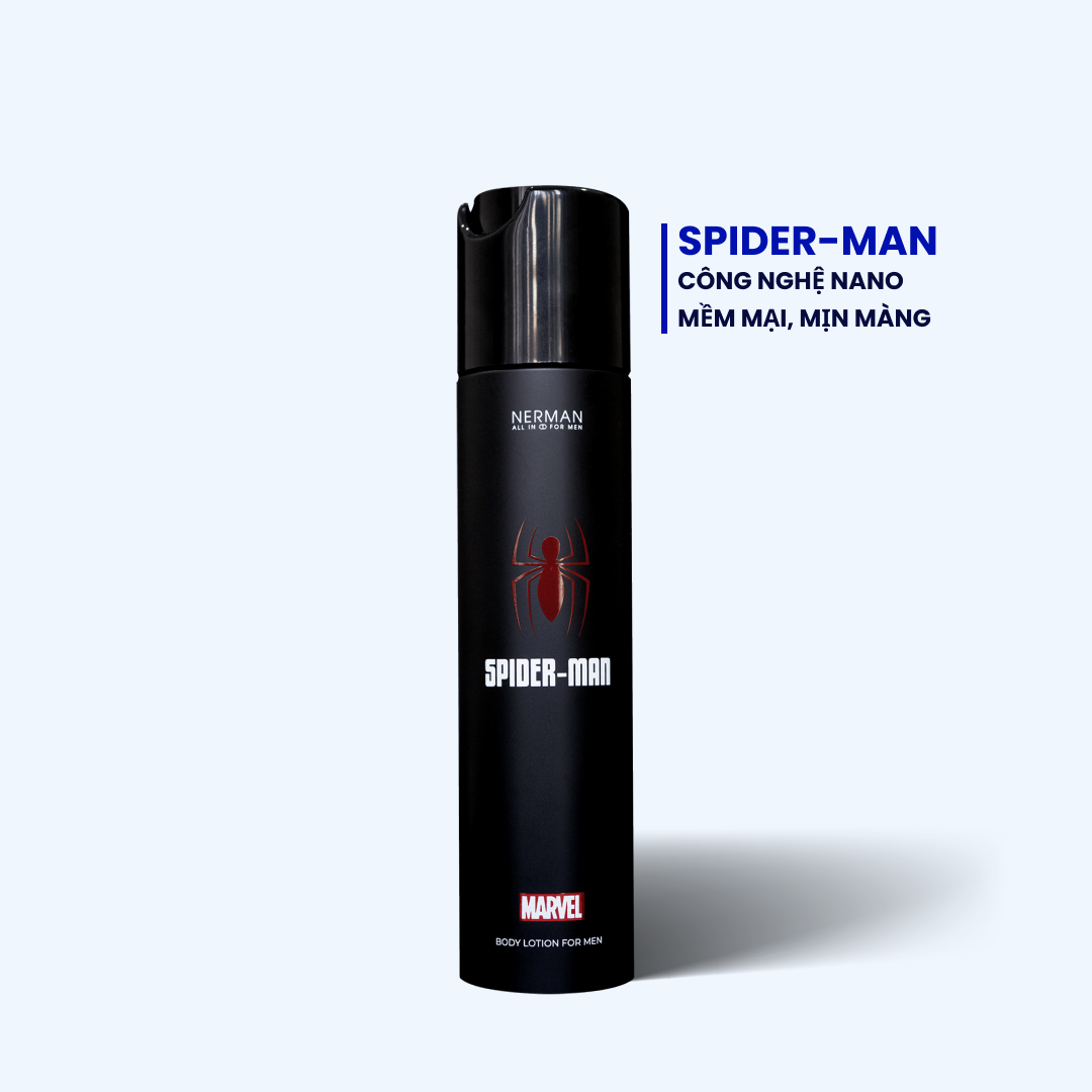 Body Lotion dưỡng thể dưỡng ẩm cho nam hương nước hoa Spider Man – Nerman x Marvel