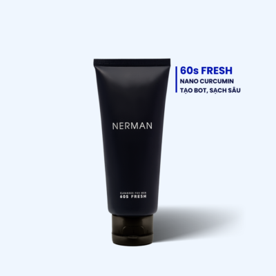 Gel rửa mặt trị mụn Nerman Nano Curcumin 60s Fresh