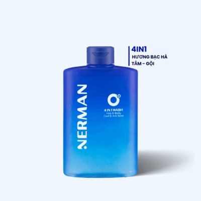 Riêng tư: Sữa tắm gội NERMAN 0 Độ 4in1 (Hương bạc hà)