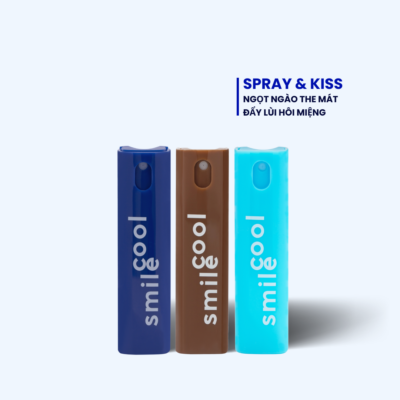 Xịt thơm miệng Spray & Kiss Nerman vị kẹo hoa quả bạc hà the mát cho nam nữ chai 10ml