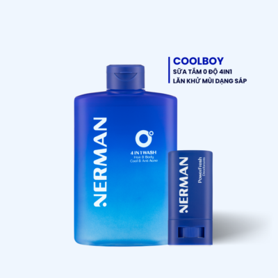 COMBO COOL BOY NERMAN – Sữa tắm gội 330ml & Lăn khử mùi 18g