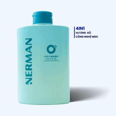 Sữa tắm gội NERMAN 0 Độ 4in1 (Hương gỗ)