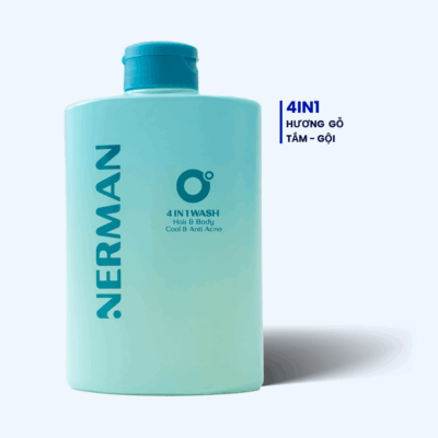 Sữa tắm gội NERMAN 0 Độ 4in1 (Hương gỗ)